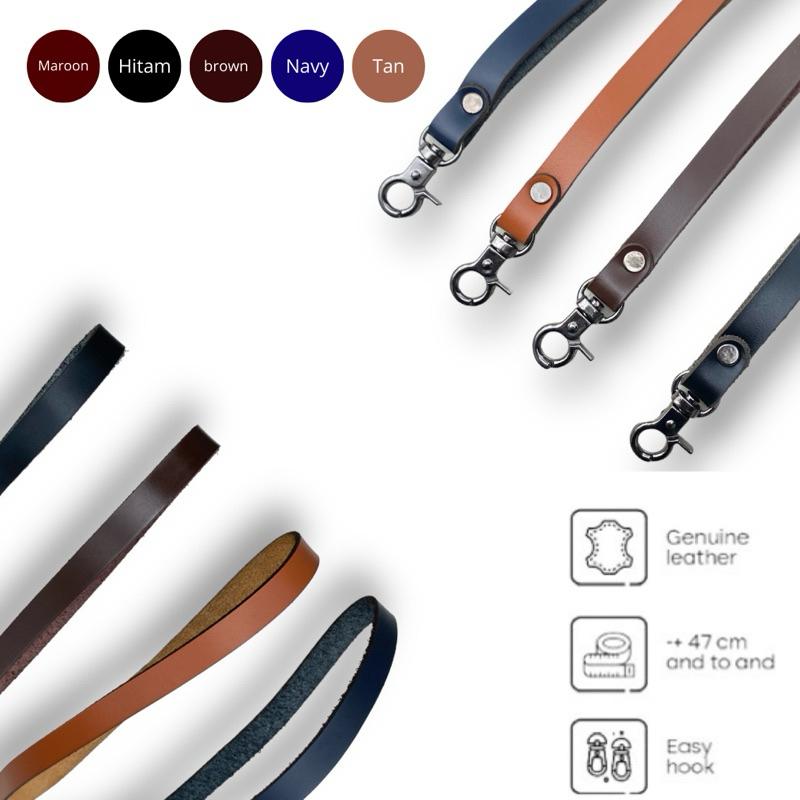 

Tali Gantungan Kulit Asli - Lanyard leather - Tali Id Card Kulit - Leather goods - Tali Gantungan serba guna