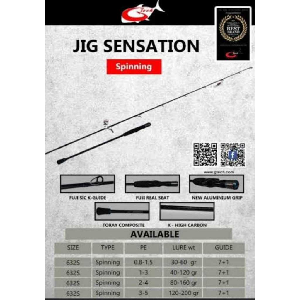 Reel Spinning Gtech JIG SENSATION LIGHT JIGGING