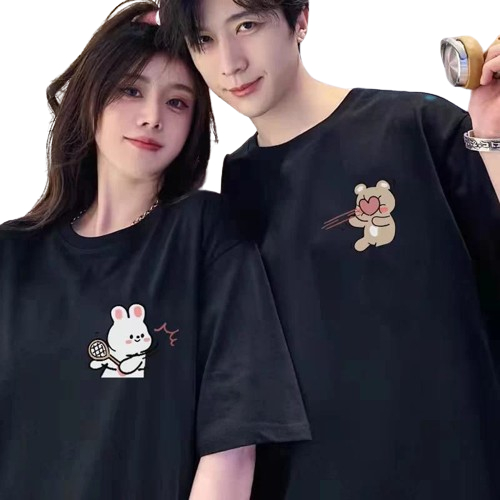 COD-BAJU COUPLE PASANGAN KAOS LENGAN PENDEK-TEDY-COUPLE PASANGAN MOTIF SABLON-COUPLE JUMBO-COUPLE PA
