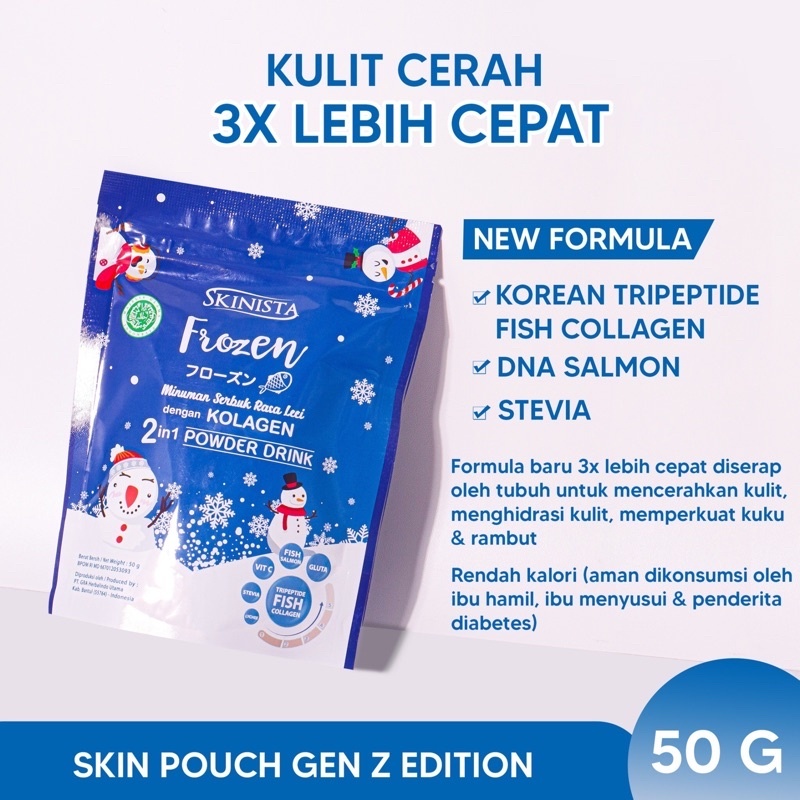 ASEMKAJKT - SKINISTA FROZEN COLLAGEN POWDER DRINK 2 IN 1/MINUMAN COLLAGEN MENCERAHKAN & MENGURANGI J