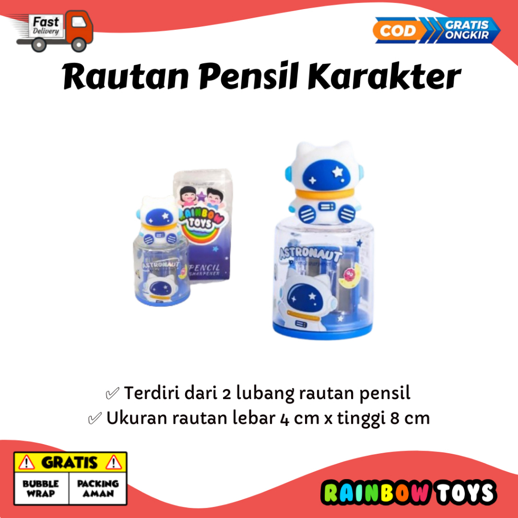 

Aksesoris Anak Rautan Serutan Pensil Karakter Double Hole Tangky