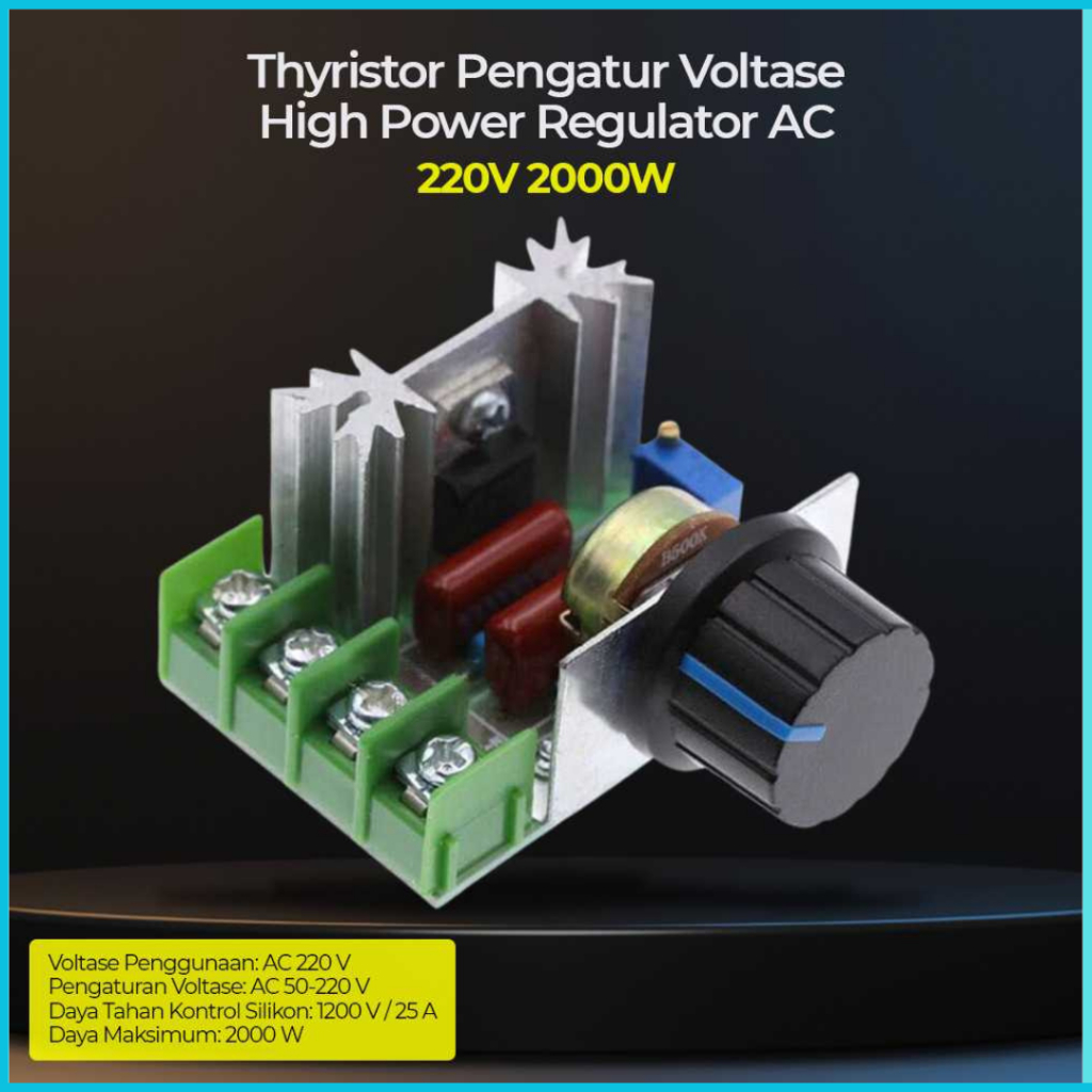 COD Cepat Thyristor Pengatur Voltase High Power Regulator AC 220V 2000W / Dimmer 2000W Motor Speed C