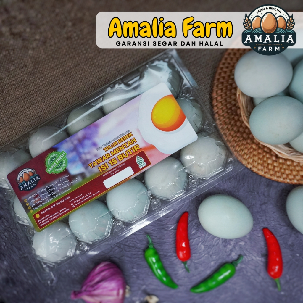 

Amalia Farm - Telur Bebek Premium Kemasan 15 Butir