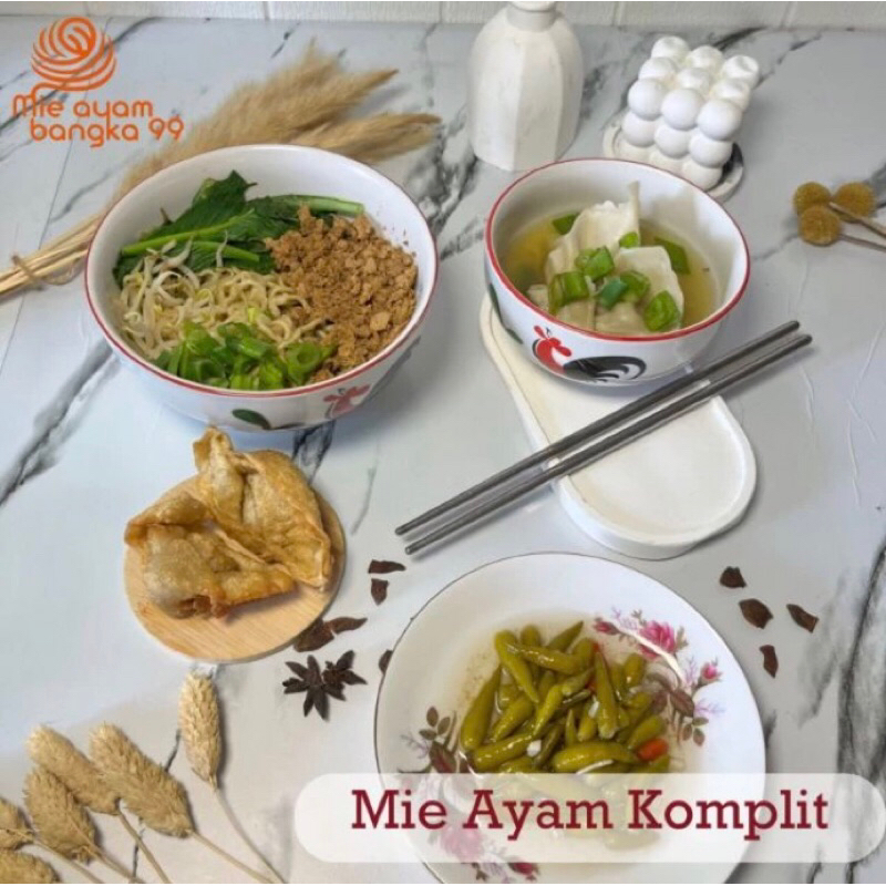 

mie ayam bangka wonton 4 pcs