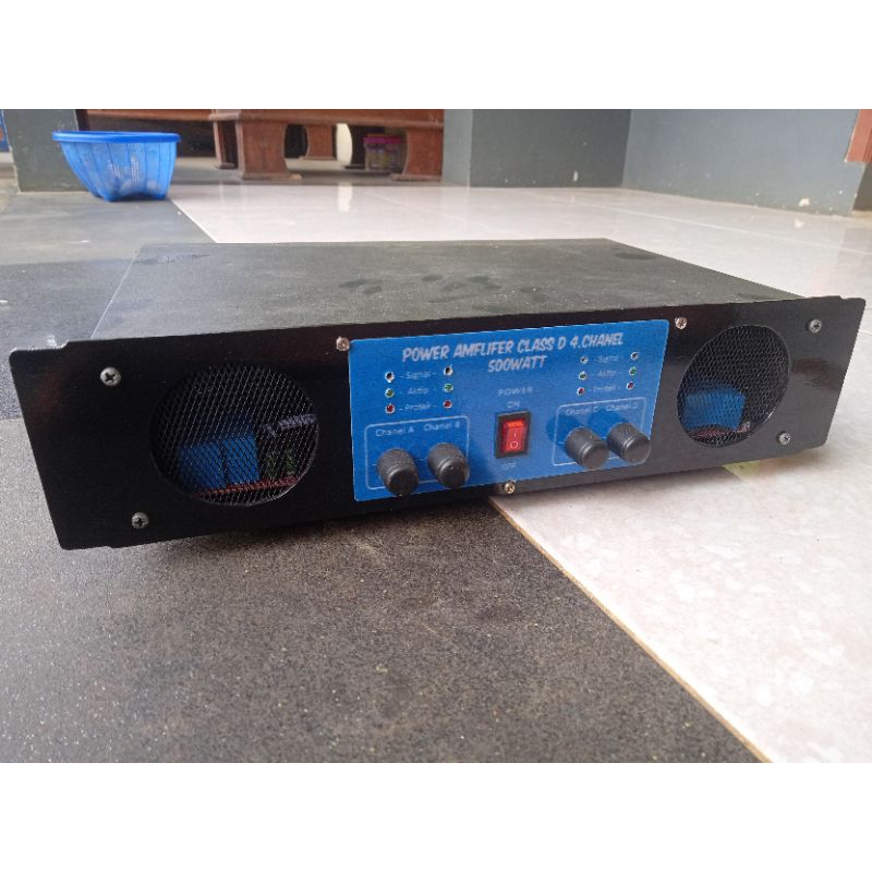 POWER AMPLIFIER MINI CLASS D 4-CHANEL 500WATT RAKITAN MURAH