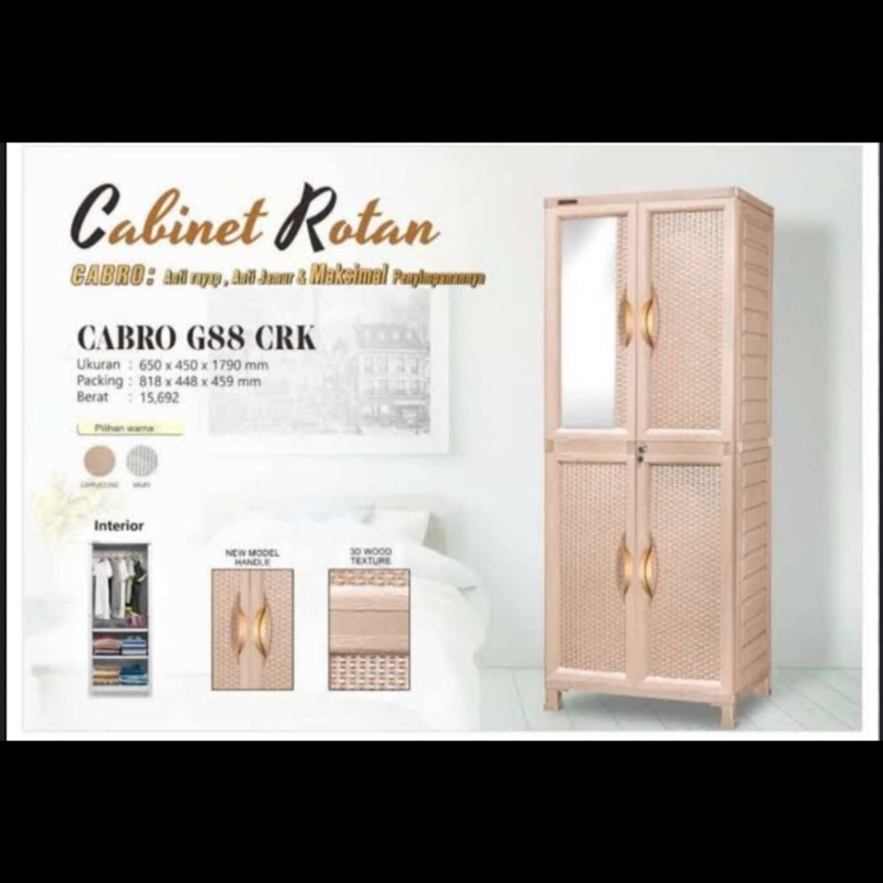 Lemari Plastik Cabro G88 Crk Napolly