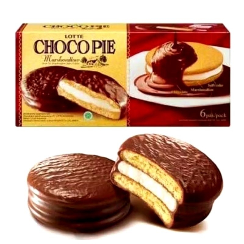 

CHOCO PIE COKLAT ISI 12 | LOTTE CHOCO PIE MARSHMALLOW | CHOCO PIE MARSHMALLOW