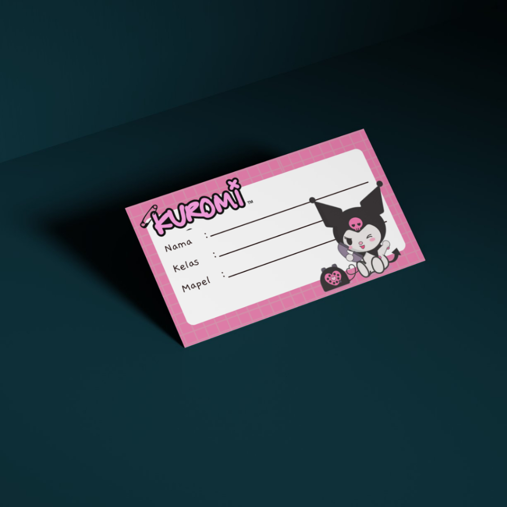 

40 Stiker Mapel - Kuromi Cinamorol dll custom nama/kelas/mapel