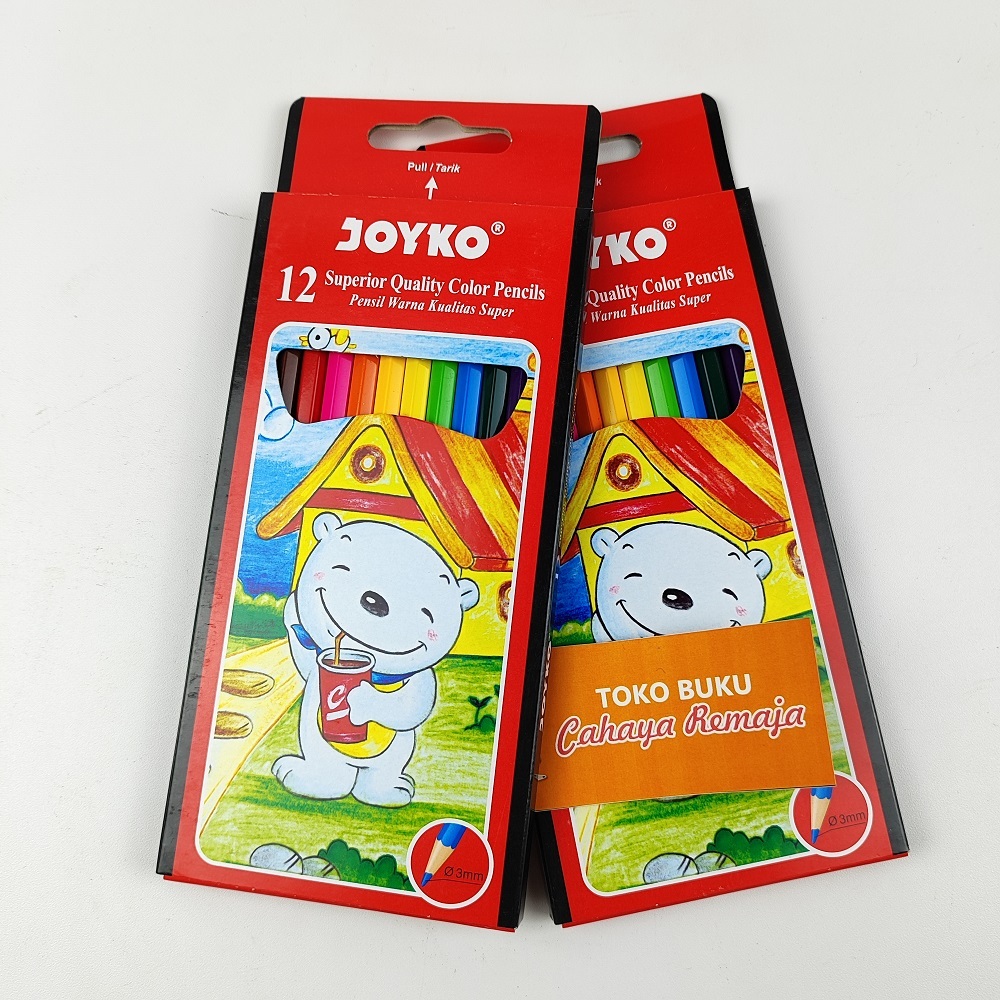 

Pensil Warna Joyko 12warna Superior Quality Pencil Panjang