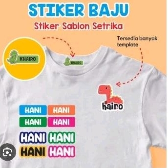 STIKER BAJU / LABEL BAJU / STIKER GOSOK / STIKER SETRIKA