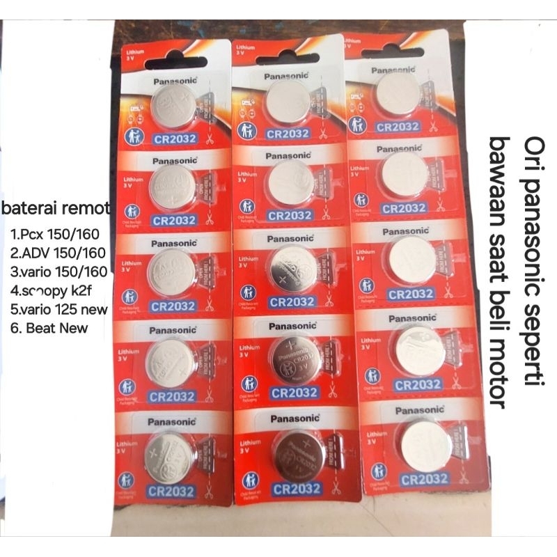 Baterai remot motor PCX 150 160 VARIO 150 160 Batre remot keyless ADV 150 160 Scoopy vario 125 new O