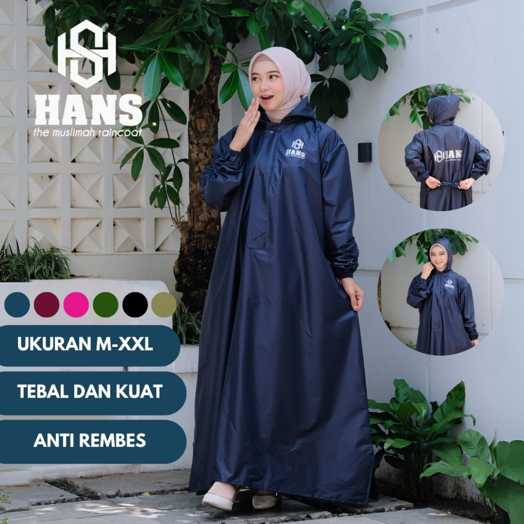PROMO / BAHAN PREMIUM / Mantel Gamis Syar'i Wanita Muslimah / Mantel Wanita Jumbo Waterproof Bahan