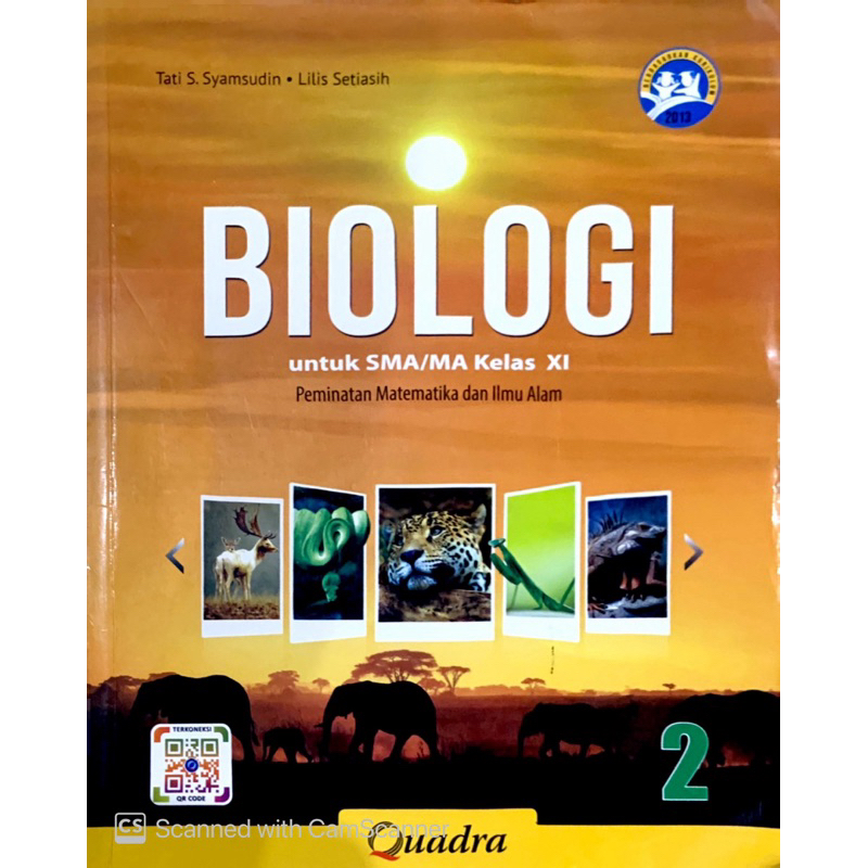 QUADRA BUKU BIOLOGI UNTUK SMA/MA KELAS XI KELAS 11 PEMINATAN MATEMATIKA
