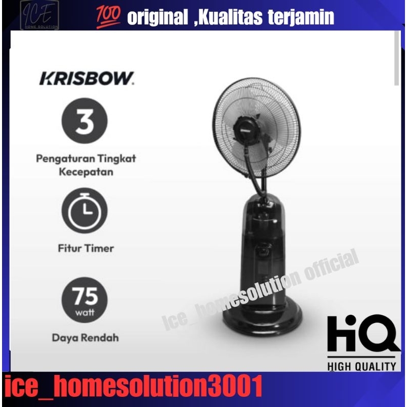 Krisbow 2.3 Ltr Graso Kipas Angin Uap - Hitam/kipas angin uap/kipas angin/kipas angin embun/kipas