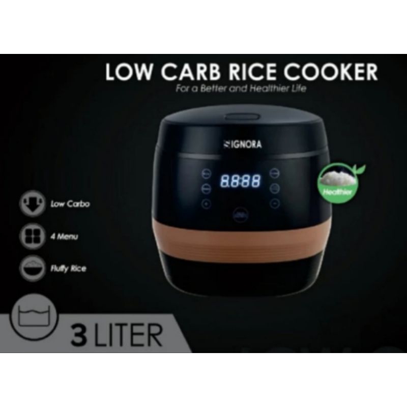 RICE COOKER LOW CARBO SIGNORA - Hitam