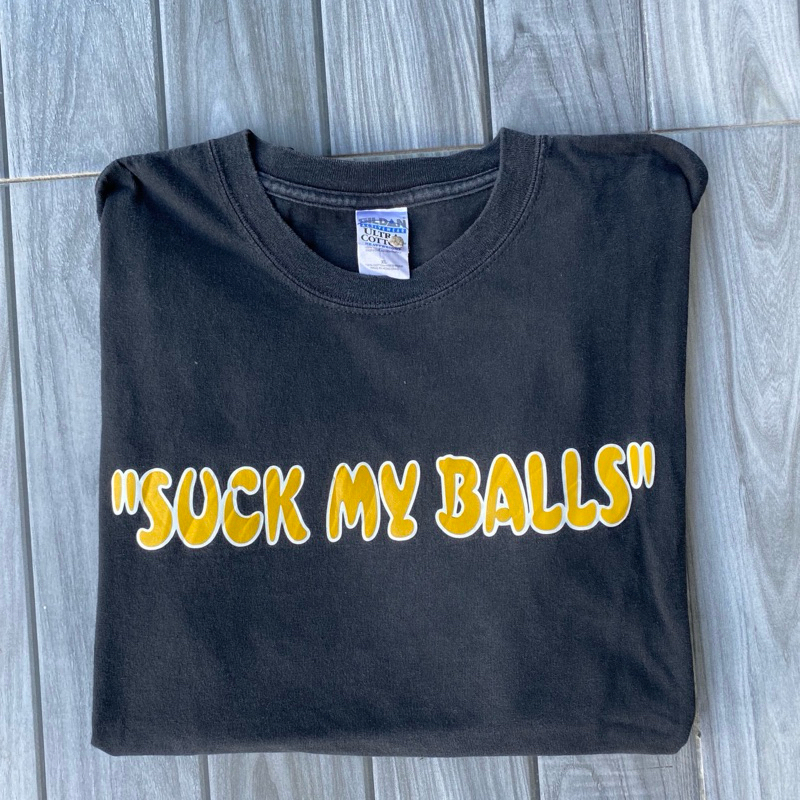 vintage porn tee 90s suck my balls