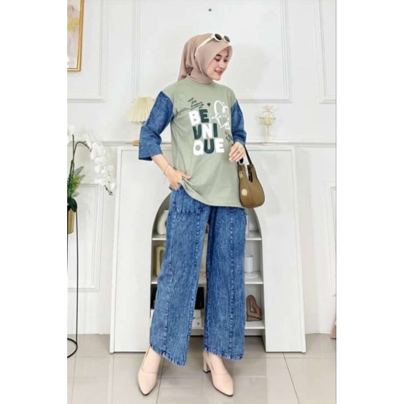 SULTHAN DRESS/SETELAN CELANA KULOT KEKINIAN