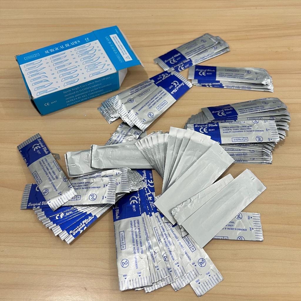 

Mata Pisau Cutter Bedah Surgival Blades Sterile Ukuran 11