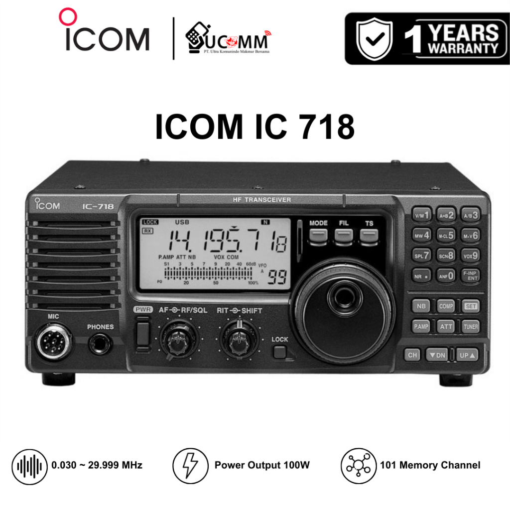 ICOM IC 718 IC-718 Radio SSB HF Allband Transceiver