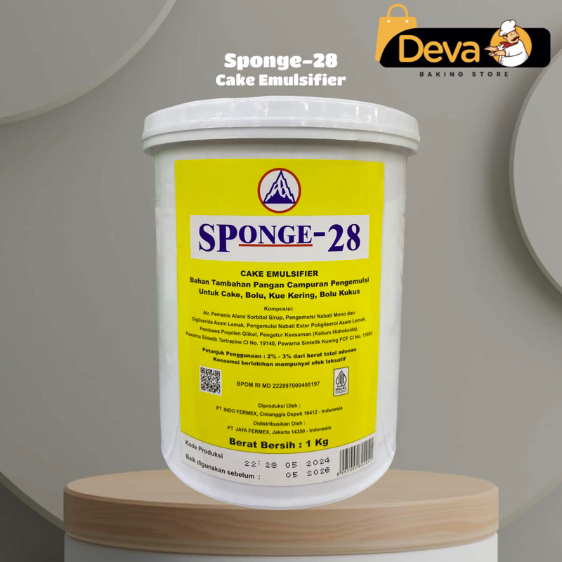 

Sponge-28 Cake Emulsifier - Sponge 28 Penstabil Kue 1kg