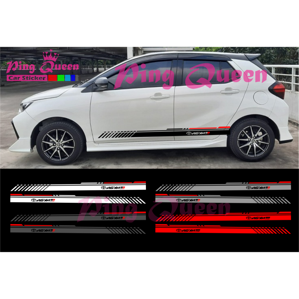 Stiker cutting mobil agya gr striping sticker list mobil toyota agya gr