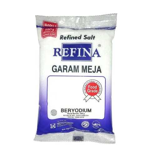 

REFINA Garam Meja Beryodium 250g | Garam Dapur | Garam Halus