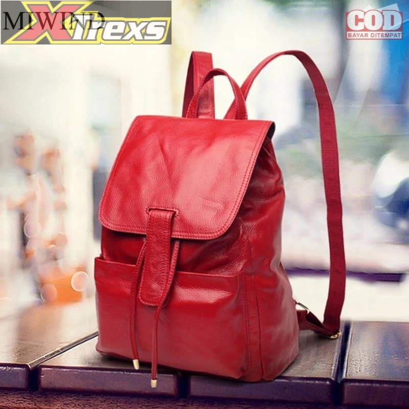 Tas RANSEL Wanita / Ransel Kulit Asli Garut / Tas papirut wanita Keren