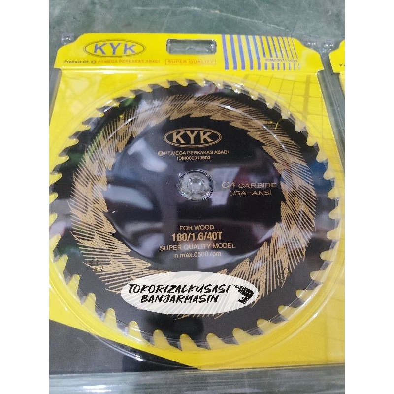 KYK HITAM 7" X 40T mata cirkular saw kyk hitam /mata gergaji bulat kyk hitam 7 inch