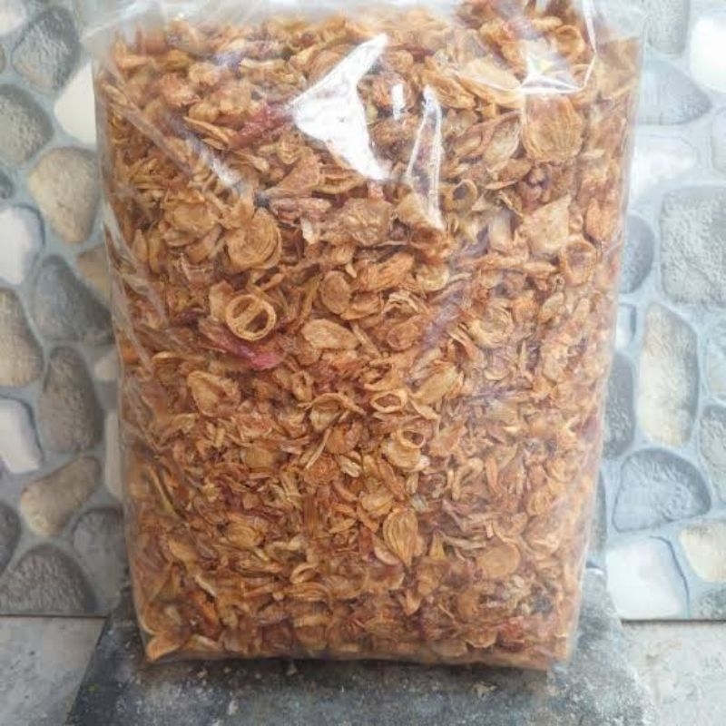 

Bawang merah goreng kemasan 1000g /1 kg asli mganjuk