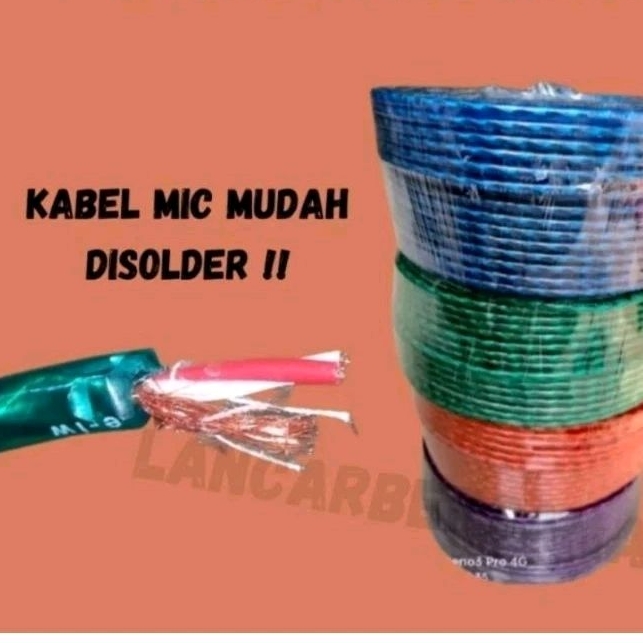 kabel microphone stereo transparan longway 1roll kabel mic stereo kabel audio isi 3kabel