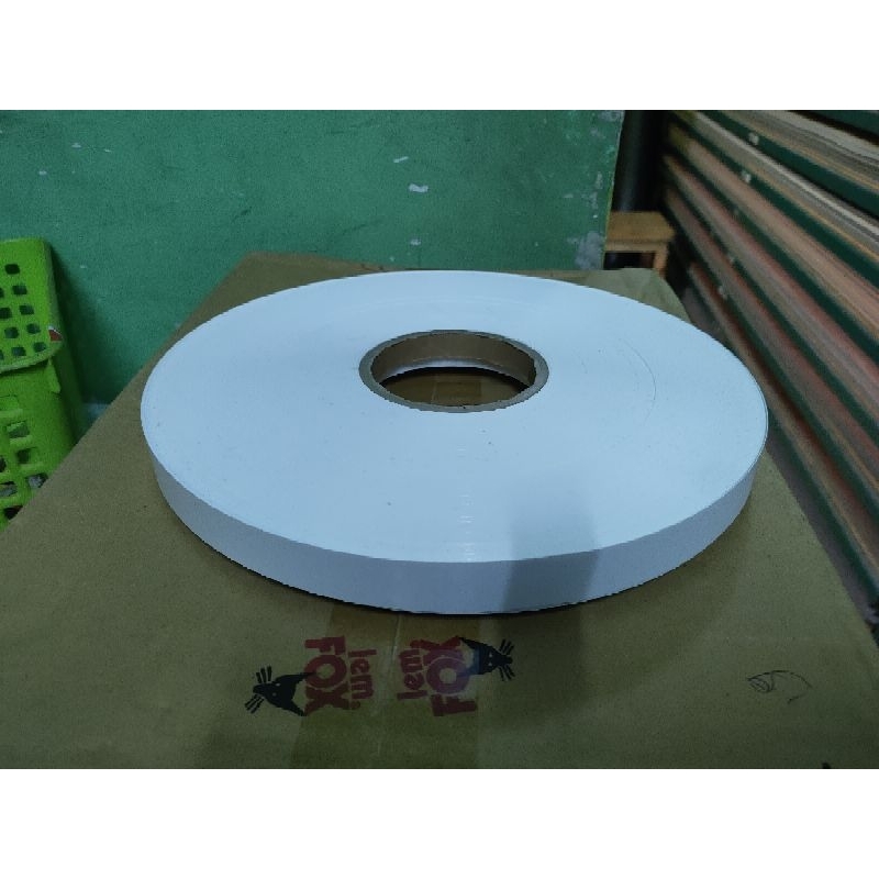 vynil / vinil / vinyl putih pelapis furniture dan lemari sebagai pengganti edging / Roll (200mtr)