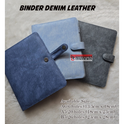

BINDER PREMIUM BAHAN JEANS/DENIM ukuran A6, A5, B5
