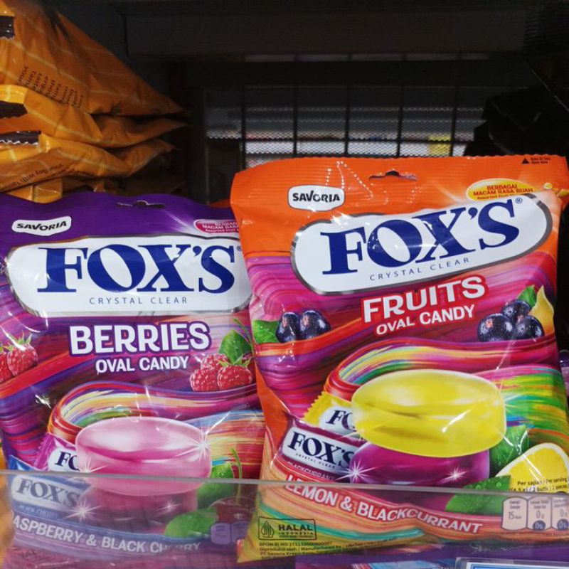 

HR Fox Berries Fox's fruits oval candy permen fox's 125gr