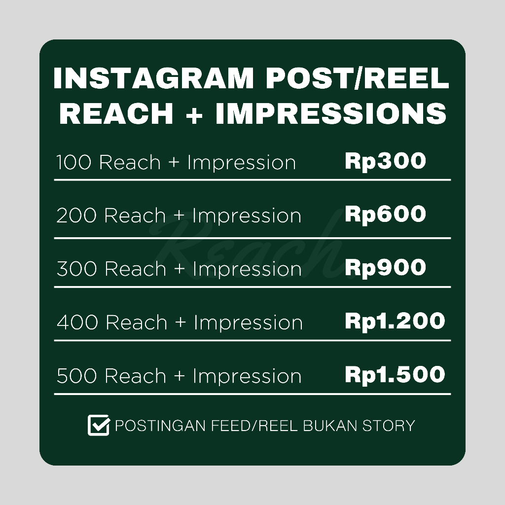 Insight Reach Impressions Instagram Bergaransi Global Proses Cepat