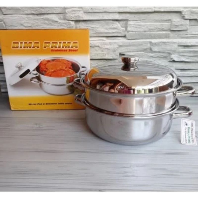 steamer pot bima set 20cm /panci kukusan 20cm (B2007020SS)