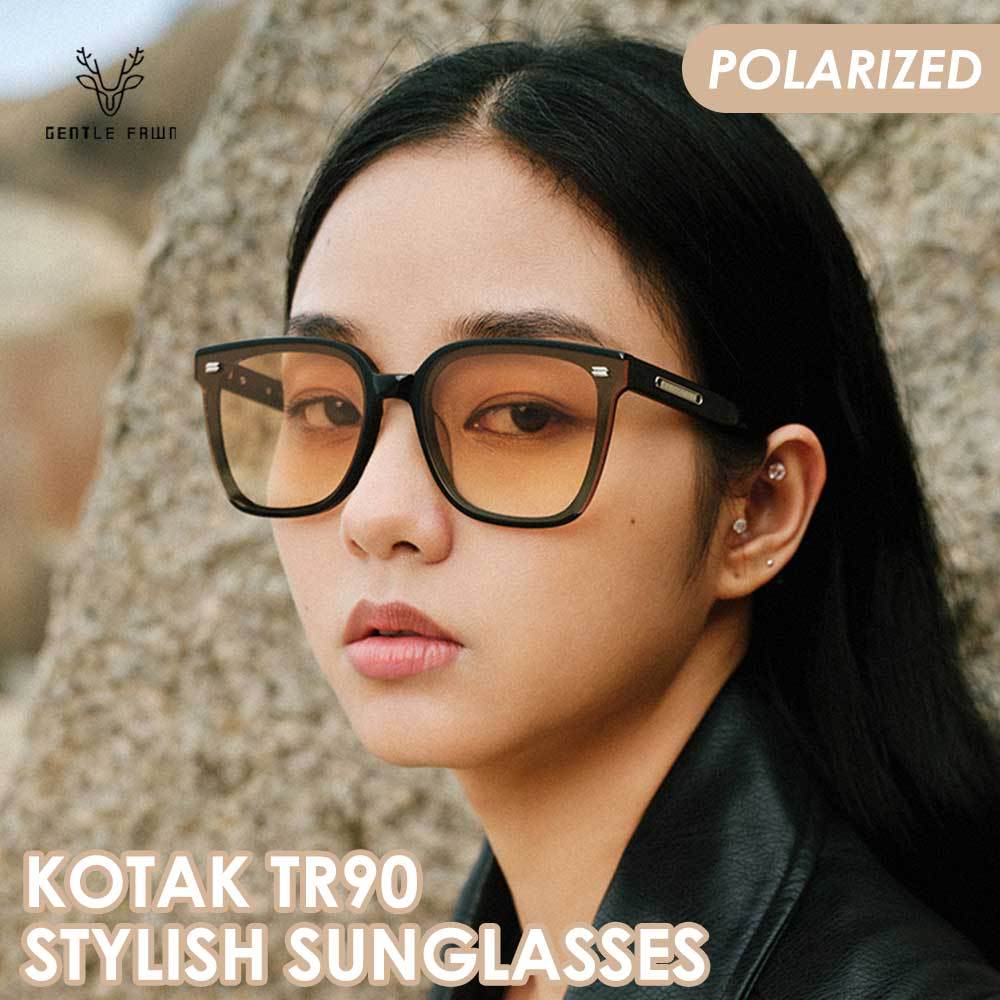 Gentle Fawn Kacamata Sunglasses Polarized Bentuk Kotak Bahan TR90 Fashion Pria Wanita Anti Silau Mat