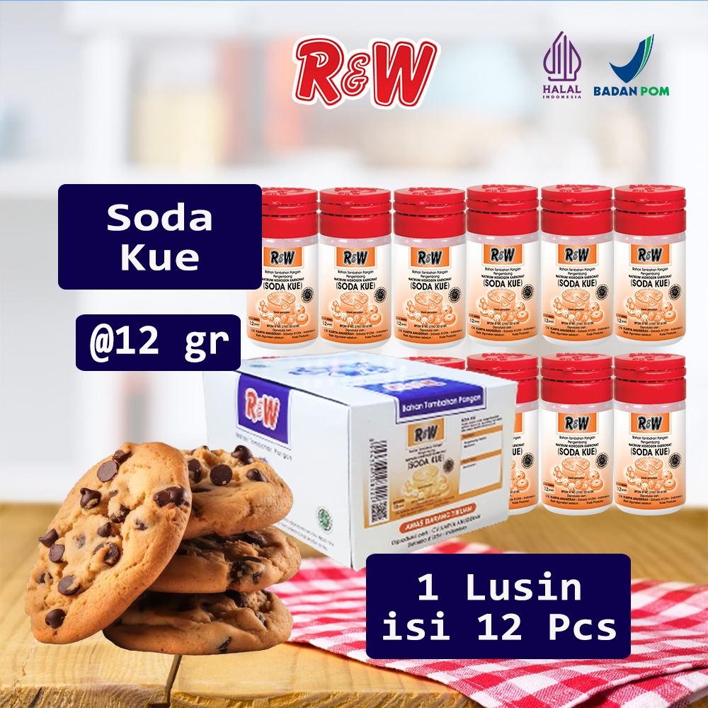 

Soda Kue Baking Soda Pengembang Kue Rajawali R&W RW 12 gr 1 Lusin