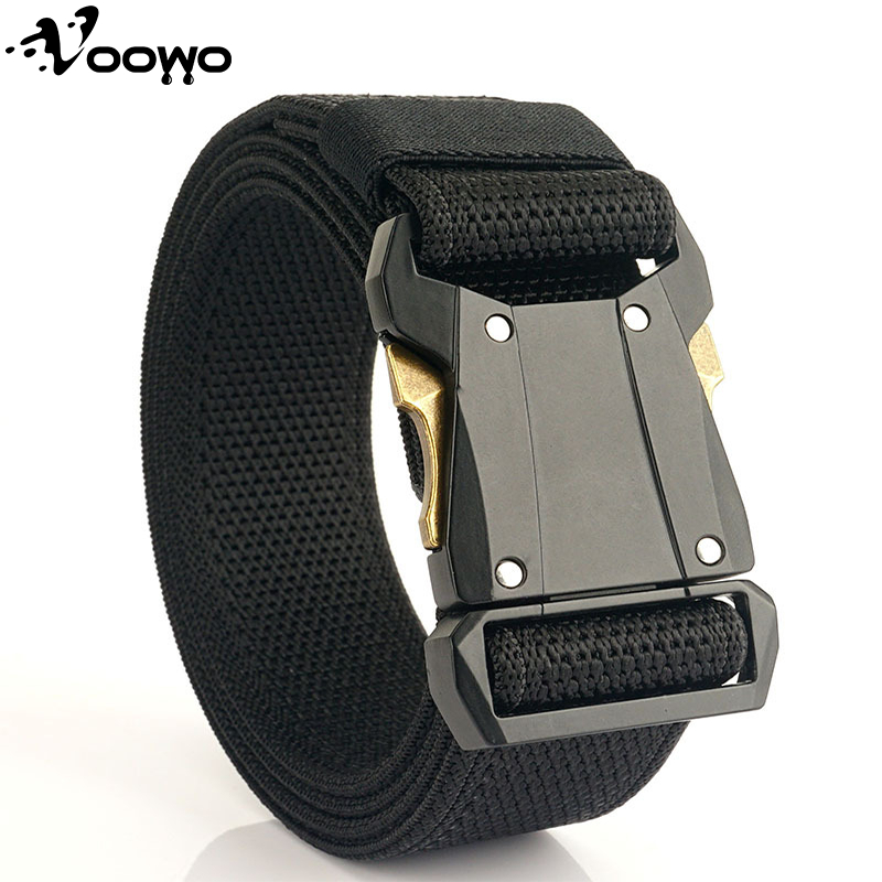 Voowo Nylon Sabuk Pinggang Pria Eiger Sabuk Elastikitas Weaving Masukkan Ikat Pinggang Pria