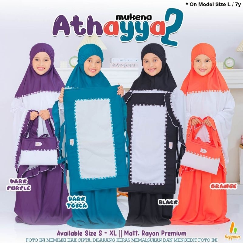 Mukena Anak Rayon Premium Mukenah Atthaya Set Tas Sajadah TK Balita SD
