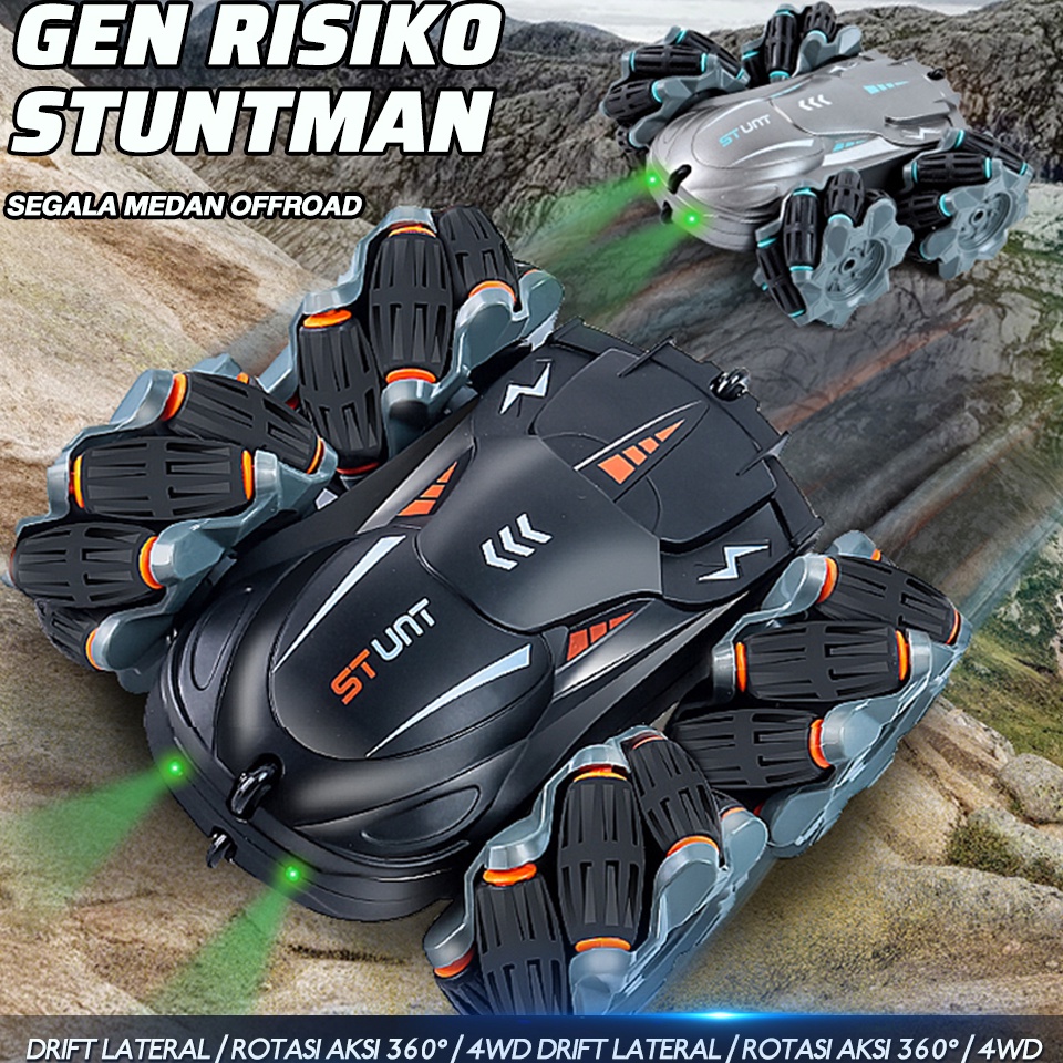 KODE T18Z WETECH Mobil Remote Control 4WD RC Stunt Drift Car 24Ghz With Light Mainan Anak Mobil Stun