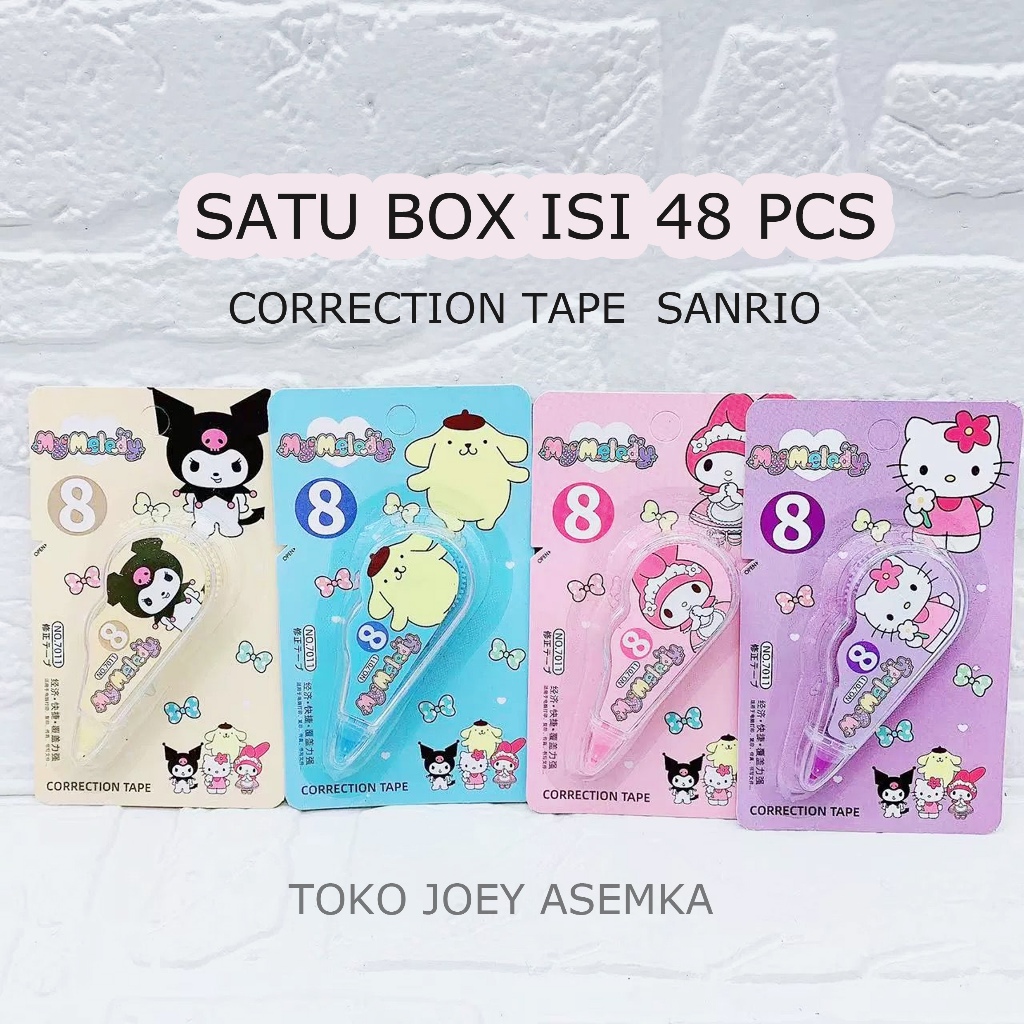 

CORRECTION TAPE SANRIO TIPEX PURIN KUROMI MELODY HELLO KITTY TIP-X TIPE-X