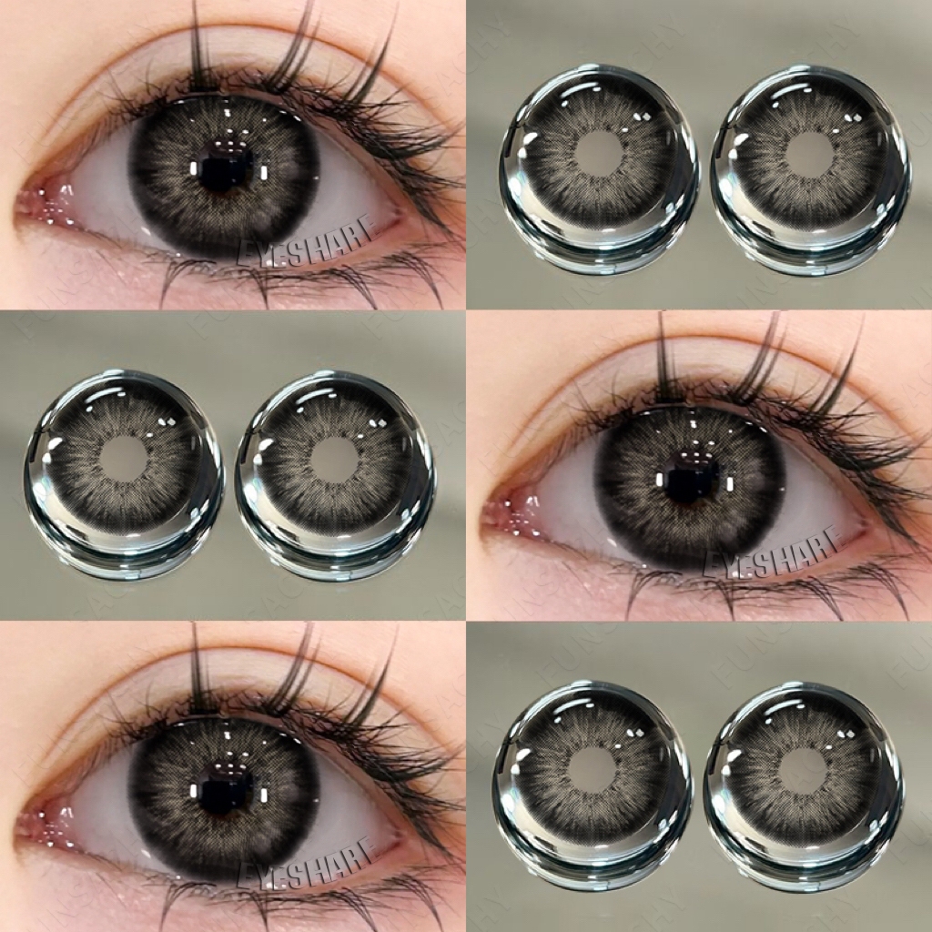 eyeshare【COD】PATTAYA Seri Softlens gray lensa kontak NORMAL & MINUS (-0.00 S/D -6.00) Lensa kontak b