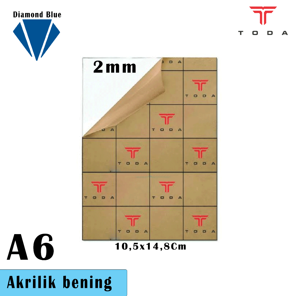 

Akrilik bening ukuran A6 2mm