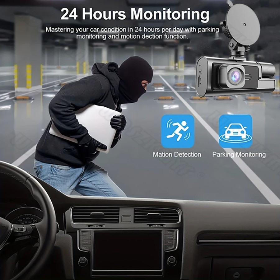kamera mobil 3 kamera Wifi FHD layar 2 inch night vision dashcam A22