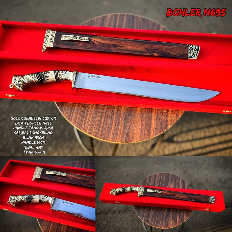 GOLOK SEMBELIH BOHLER N695 TANDUK RUSA PREMIUM