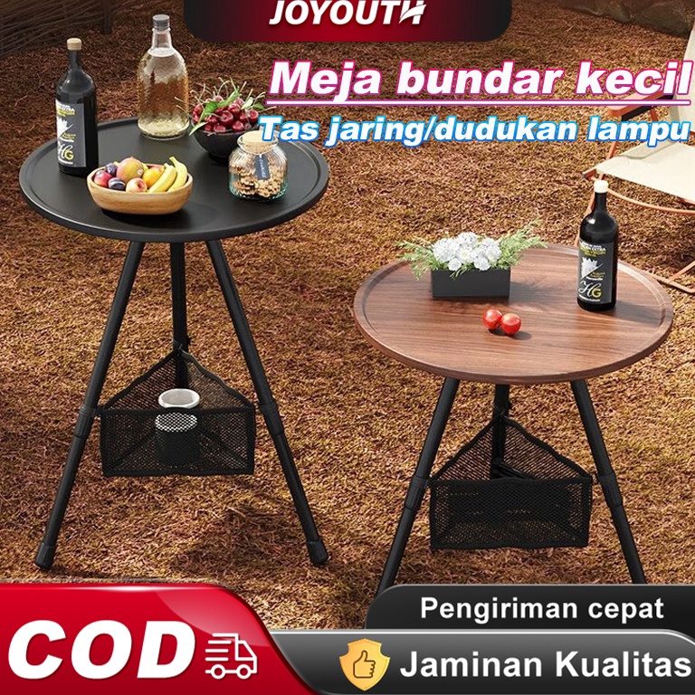 KODE E56J JOY Meja Camping Lipat Outdoor Portable meja bundar kecil Aluminium Meja Lipat Dengan tas 