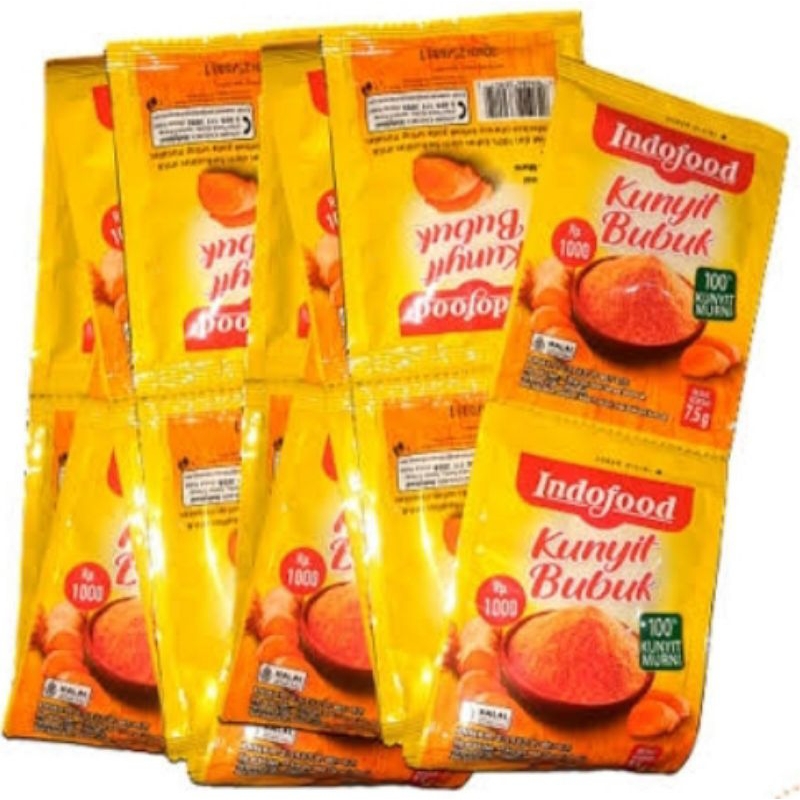 

Indofood kunyit Bubuk Per-6 PCS @7.5g Bubuk Kunir