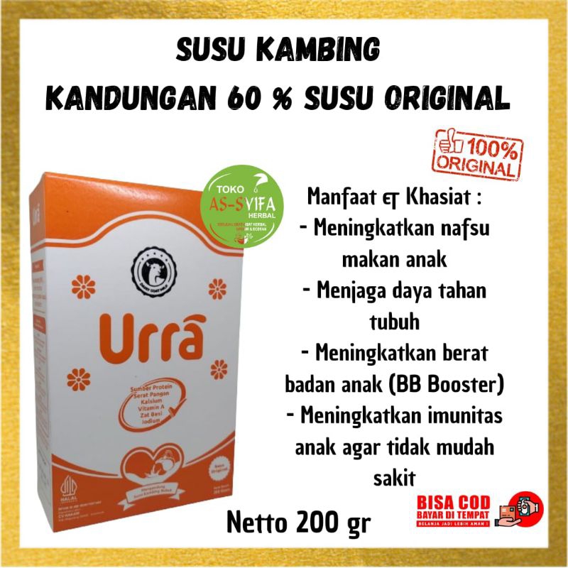 

Susu Urra Original Susu Tinggi Protein dan Kalsium kesehatan Paru Dan Susu Nafsu makan