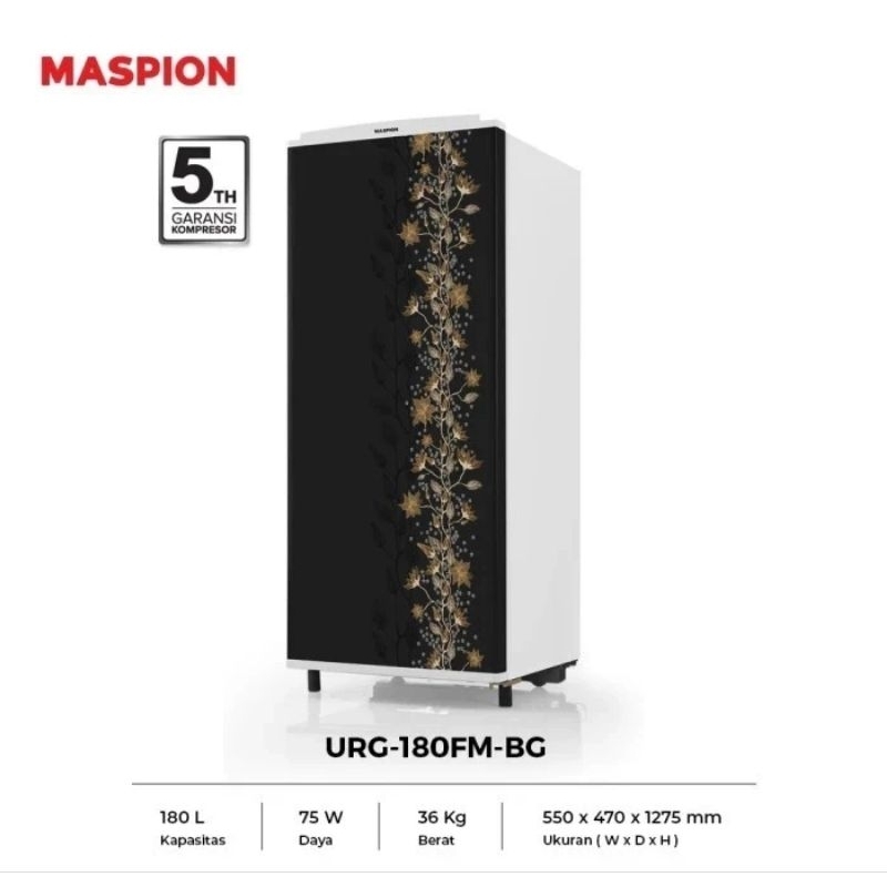 Maspion Kulkas 1 Pintu URG 168 NTG  URG168NTG