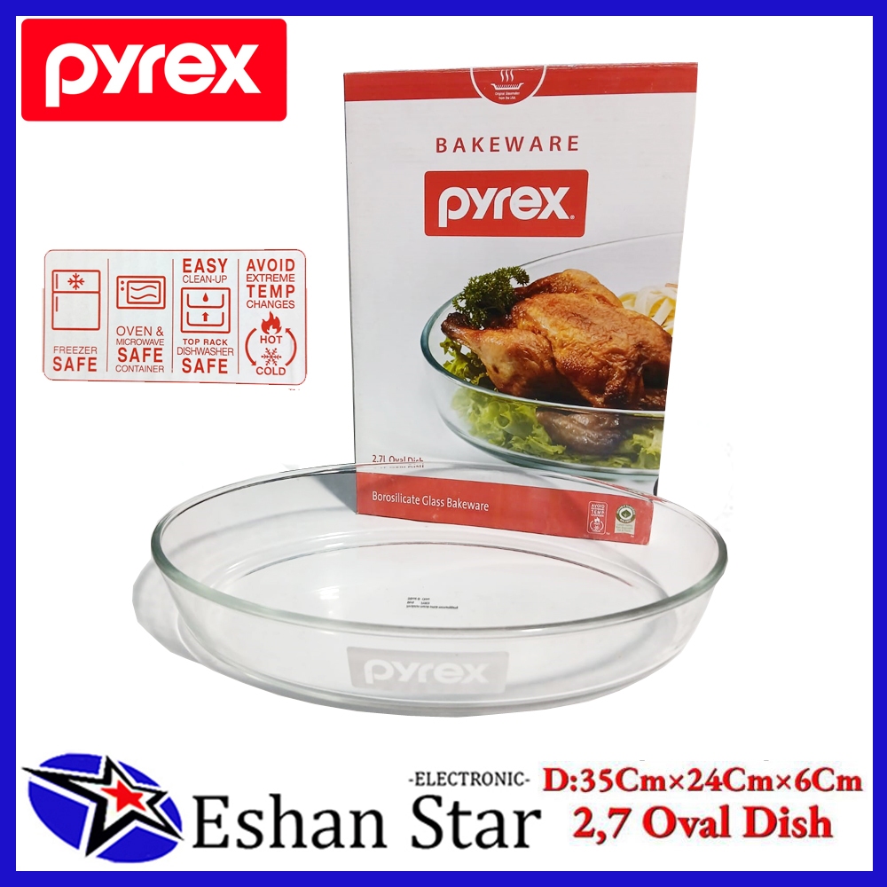 Pyrex Loyang Baking Glass Bakeware Oval Dish 2.7L